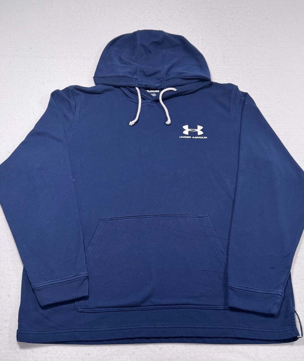 Under Armour Sportstyle Terry Hoodie Men’s 2XL Blue Lightweight Pullover